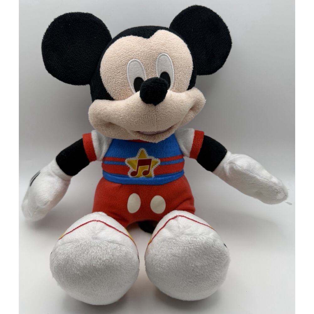 Disney Just Play Mickey Mouse Plush Musical Singing 12” Works Stuffed Animal *